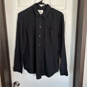 Abercrombie & Fitch Women's Black Button-Down Shirt